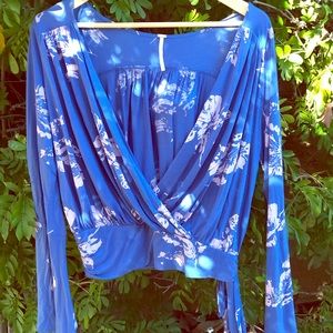 Free People Fiona Bell Faux Wrap Top